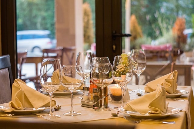 a fancy restaurant in london