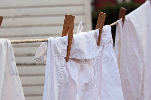 clothes drying on line