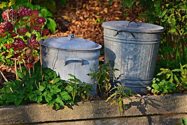 rubbish bins in london garden