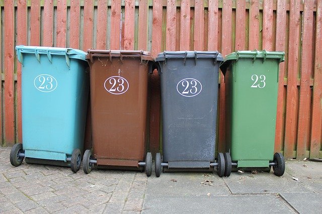 dustbins outside a london house