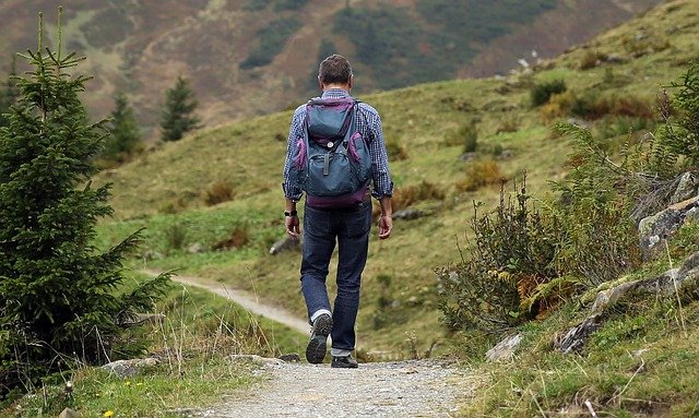 hiking in countryside outside london