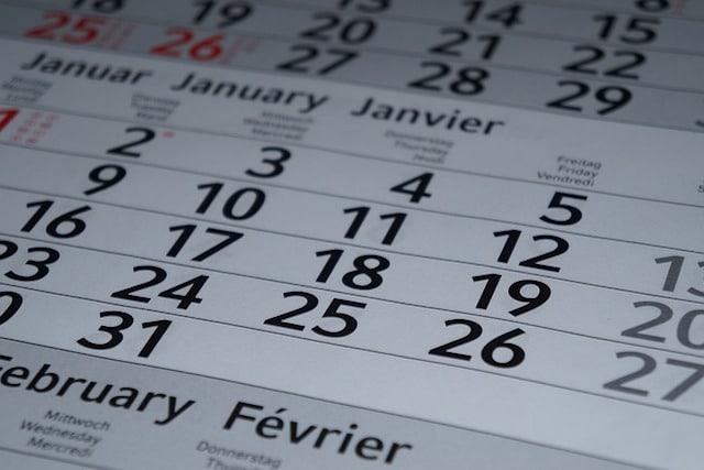 calendar of london pest control
