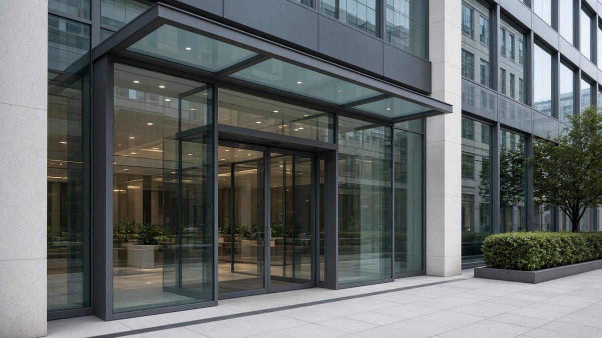 Commercial building entrance